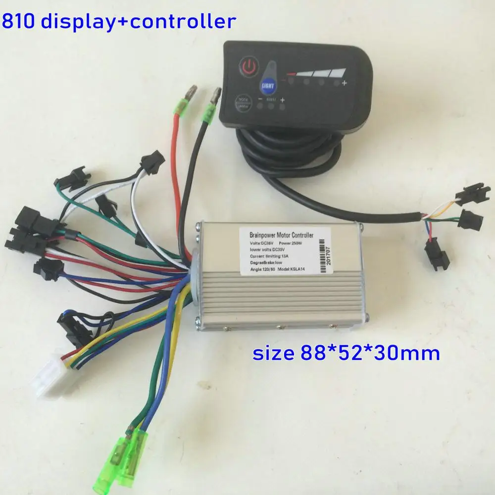 Discount 24v36v48v250w350w controller&led display control panel with 6KM/H cruise &light control switch button electric bike scooter part 5