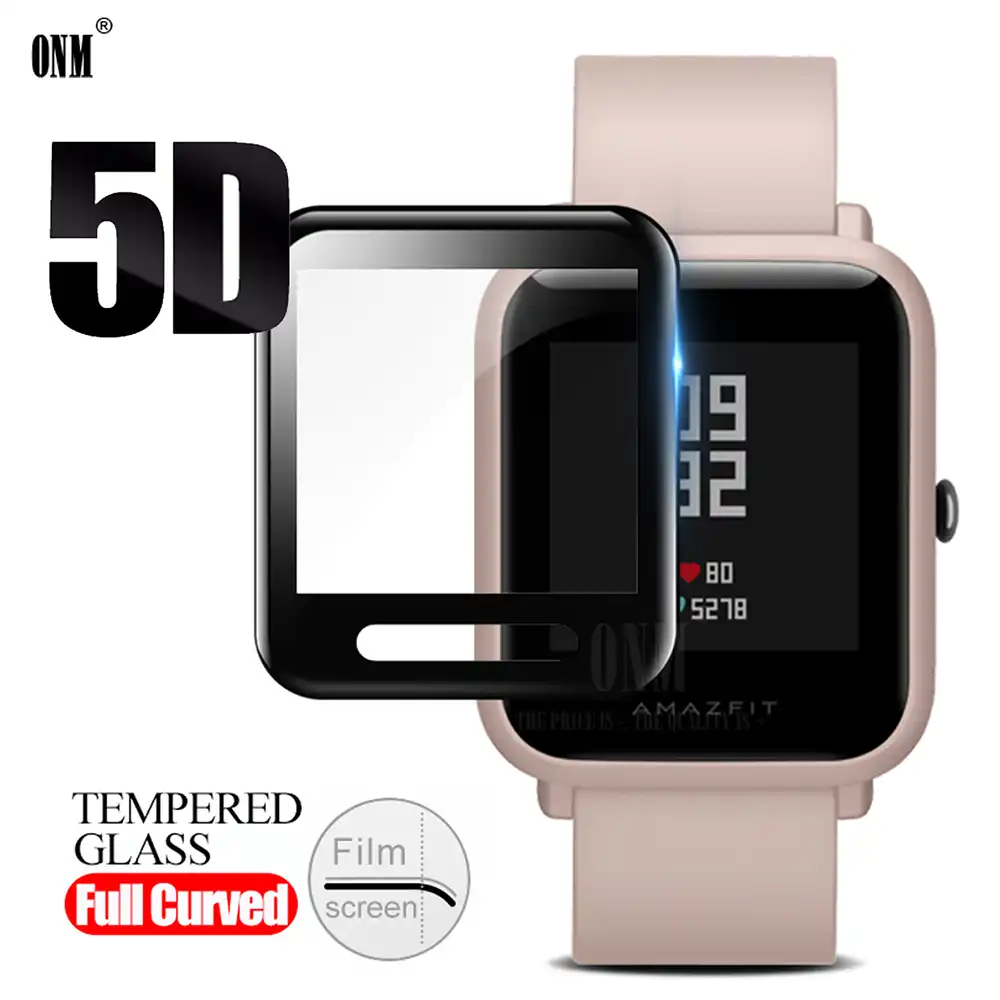 5d Curved Edge Protective For Xiaomi Amazfit Gts Bip Glass Accessories Film Huami Amazfit Bip S Bip Lite Screen Protector Smart Accessories Aliexpress