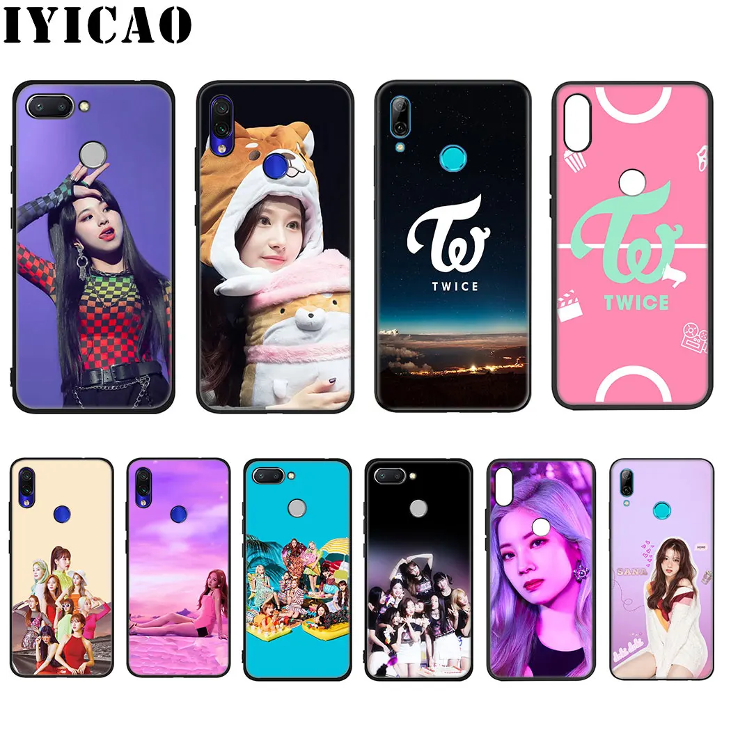 

IYICAO Twice Girl Soft Silicone Case for Xiaomi Redmi Note 4X 5 6 7 8 Pro 5A Prime Case
