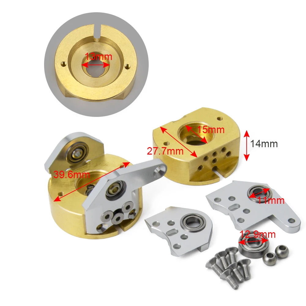 YEAHRUN 1/2Pair Heavy Duty Internal Beadlock Wheel Weight For Axial Wraith 90018 1/10 RC Crawler