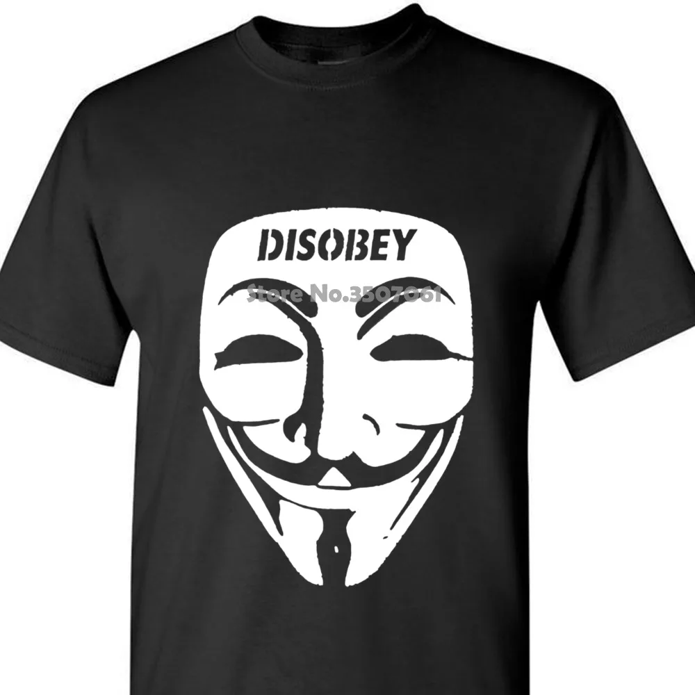 Guy Fawkes рубашка маска Анонимус футболка Disobey Troll Political V битконы для Вендетта хакер