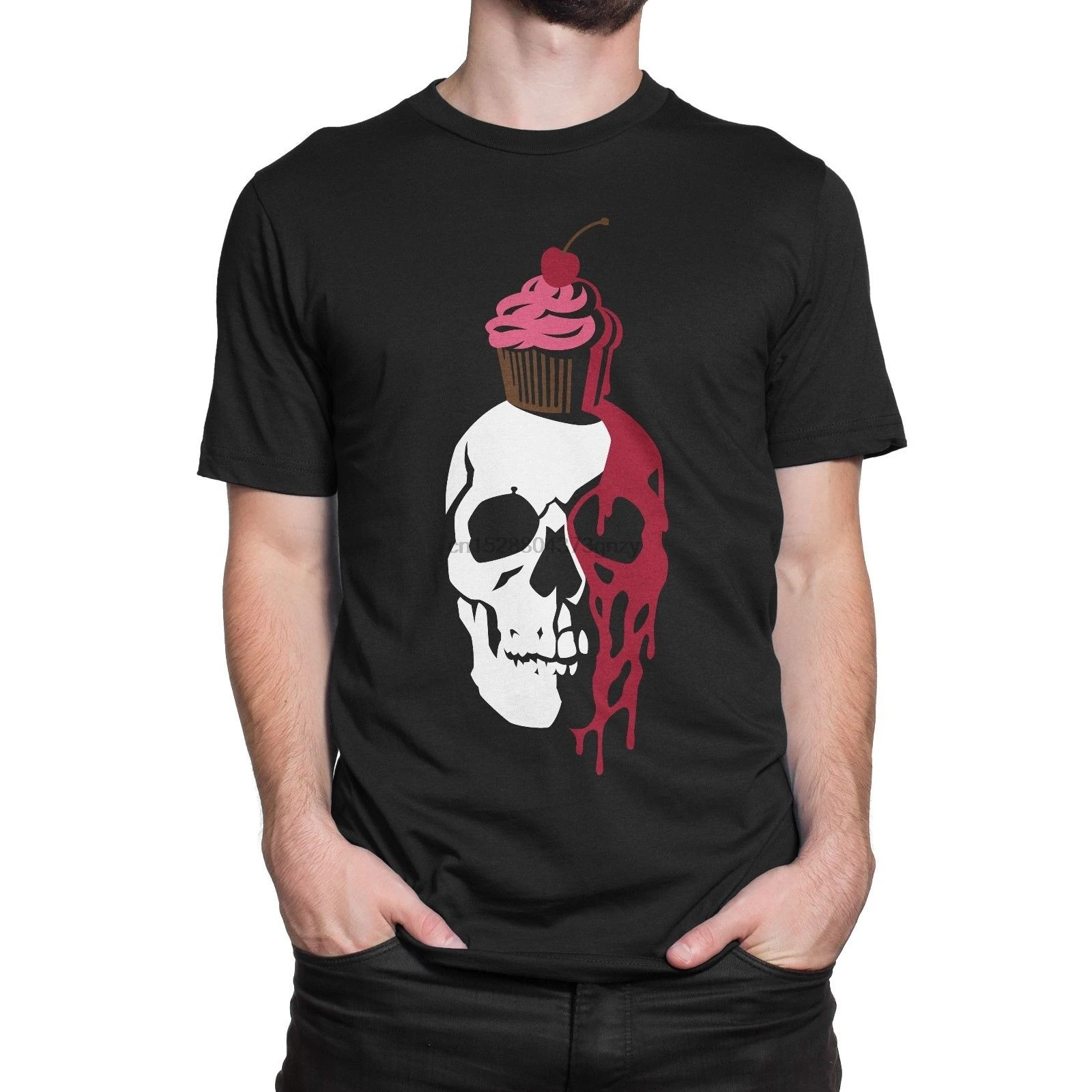 2019 модная мужская футболка с надписью FEAR WHAT YOU WEAR CUPCAKE Cupcakes Кровавый Вишневый