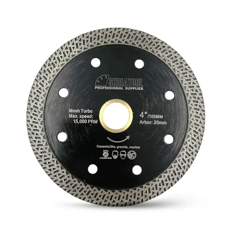 

Dia4" or 4.5" or 5" Hot pressed sintered Mesh Turbo Diamond Saw blade Cutting Disc Diamond circular saw blade Bore 22.23MM /20mm