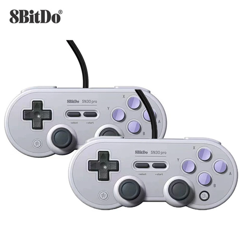 2pcs 8bitdo Sn30 Pro Usb Gamepad Wired Controller For Windows Steam Windows Raspberry Pi Switch Gamepads Aliexpress