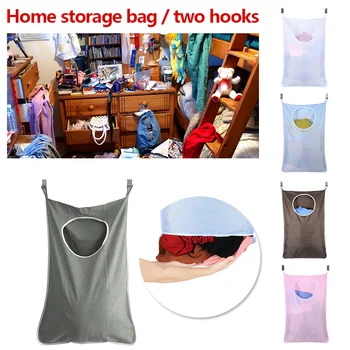 

with Hook Durable Hanging Laundry Hamper Large Capacity Saving Space Portable Household Cloth Recycle Bag Over The Door Oxford
