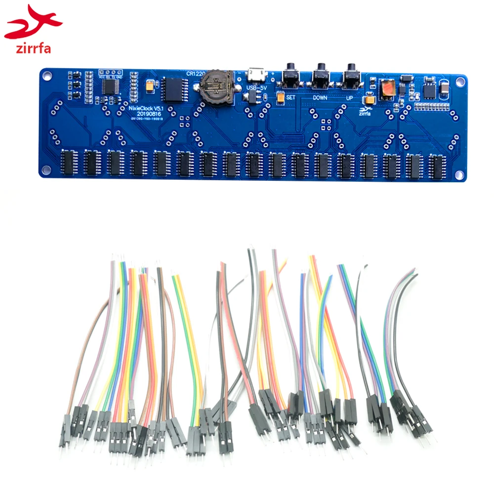 Zirrfa 6 bit Nixie светящиеся часы материнская плата стандартная универсальная in8
