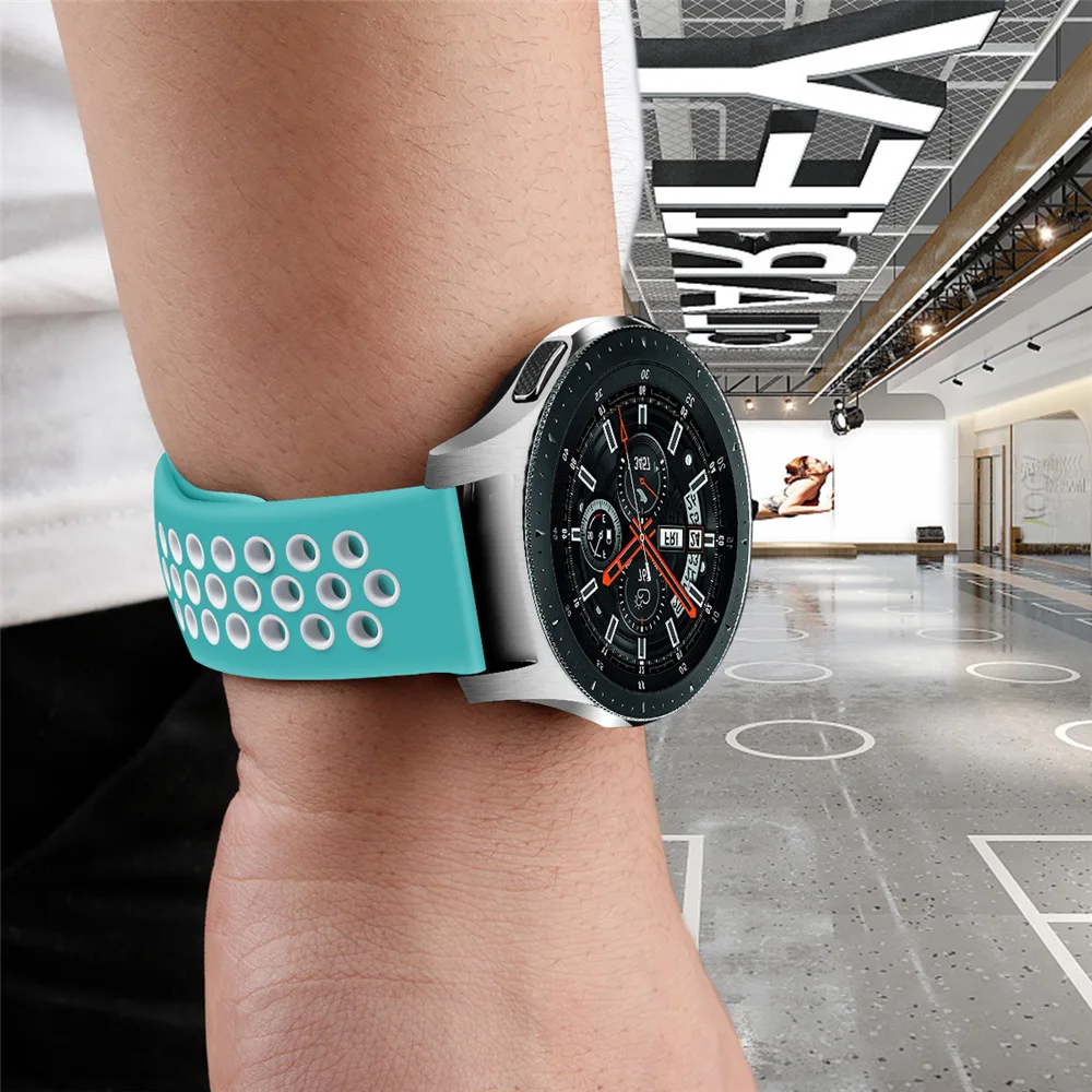 20 мм 22 мм какой ремешок для samsung Galaxy Watch 42 46 мм активный 2 Силиконовый мягкий Браслет Смарт носимые аксессуары