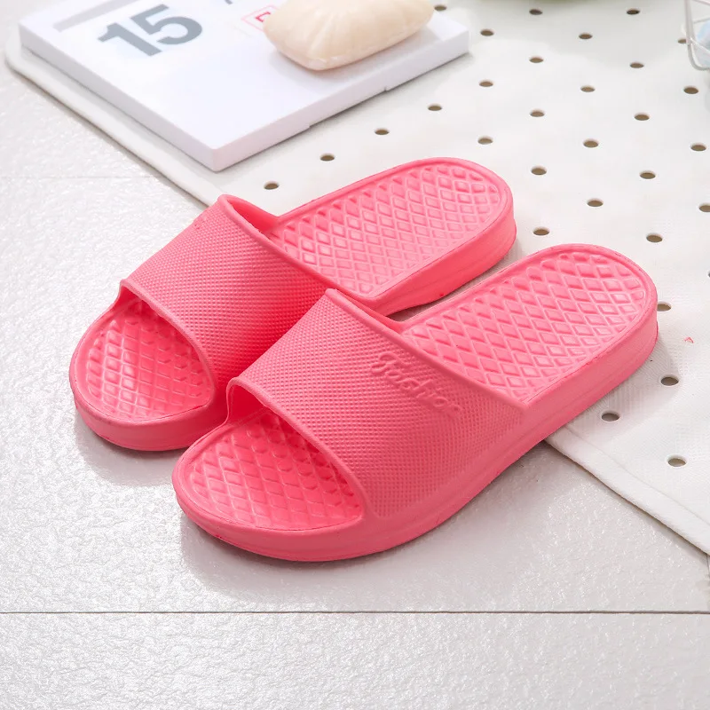 Watermelon Red Домашние Тапочки для ванной; Нескользящие тапочки на плоской подошве; сезон лето - Цвет: Watermelon Red