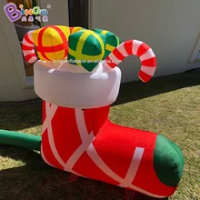 1,8 метров высота надувная Рождественская обувь с подарочным украшением Подгонянная X-mas демонстрационная игрушка