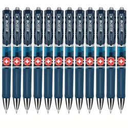 Recharge pour stylo Gel de Prescription médicale, 12 pièces/ensemble, 0.5mm, grande capacité, encre bleue et noire, papeterie d'écriture, fournitures scolaires et de bureau 