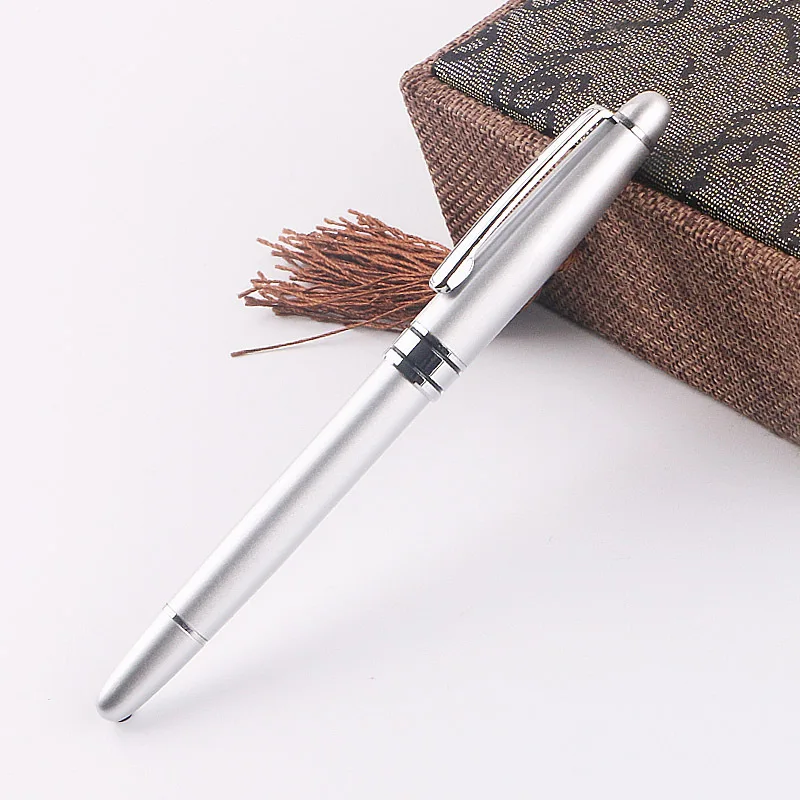 Silver roller pen Металлическая шариковая ручка для рекламных подарков Шариковая ручка может сделать ваш логотип роликовая ручка канцелярских принадлежностей ручка подписи - Цвет: Silver roller pen