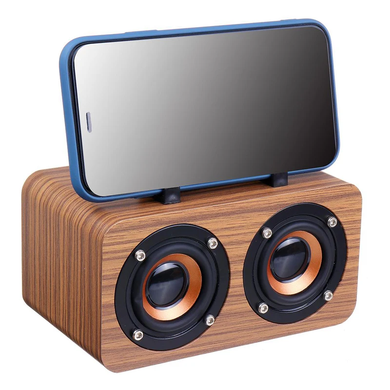 Деревянный беспроводной Bluetooth портативный динамик s сабвуфер стерео Бас система Bluetooth динамик TF USB MP3 плеер домашний усилитель