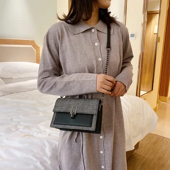 

Online Celebrity Bag Women's 2020 New Style Fashion Small Square Bag Graceful Bag CHIC Chain Crossbody Bag