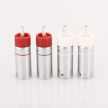 

Star Line Silver Plated Tellurium Copper RCA Plugs connectors 2 Pair / 4pcs