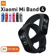 Xiaomi Mi браслет, 4 браслета, монитор сердечного ритма, фитнес-трекер, полноцветный AMOLED сенсорный дисплей, Bluetooth 5,0, водонепроницаемый