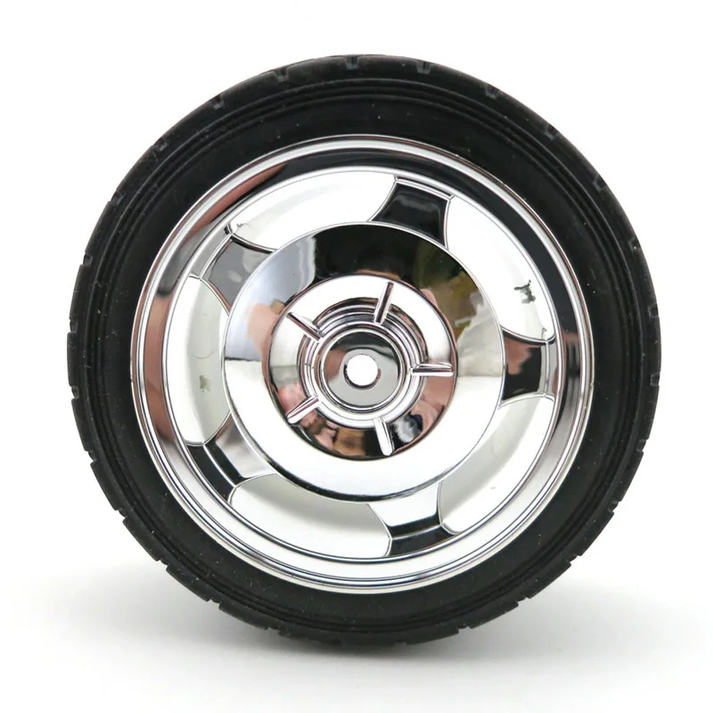 

Diameter 80mm Highly Simulation Rubber Wheel Hexagonal Hole Tires with Plastic Hub Width 35mm for DIY Toy RC Car Robot Model