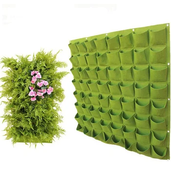 

36 Pockets Hanging Planting Bags Green Plant Grow Bags Home Wall Planter Vertical Garden Living Bag Garden Supplies Bags