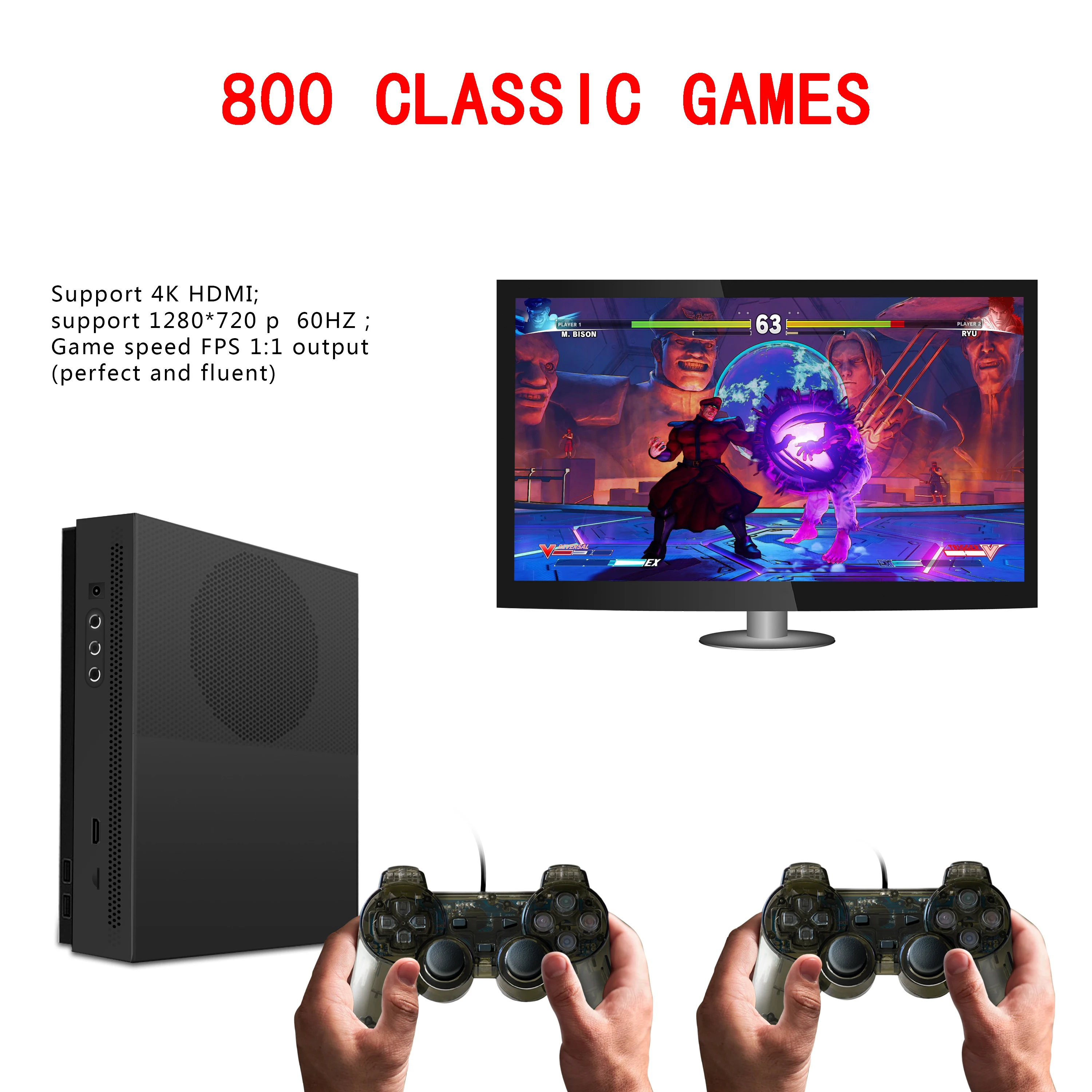 

Retro HD Video Game Console 64 Bit snes 4K HDMI Output Retro 800 Classic Family Retro Video Games 32G XPRO joystick PS1 Video HD