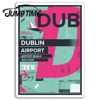 

Jump Time for Dublin Airport Vinyl Stickers Ireland Travel Sticker Luggage Car Bumper Decal Waterproof Car Accessories