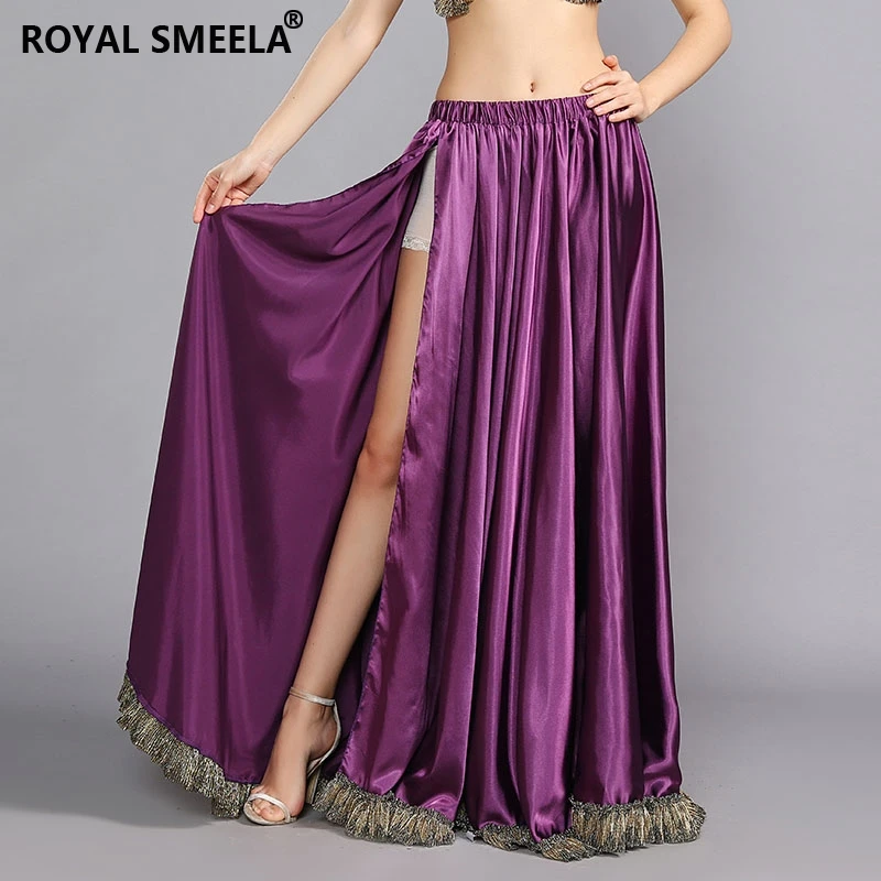 

Женская юбка-макси для танца живота, длинная юбка с разрезом