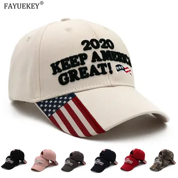 

20pcs DropShipping Donald Trump 2020 Cap Camouflage USA Flag Baseball Caps KEEP America Great Snapback President Hat Embroidery