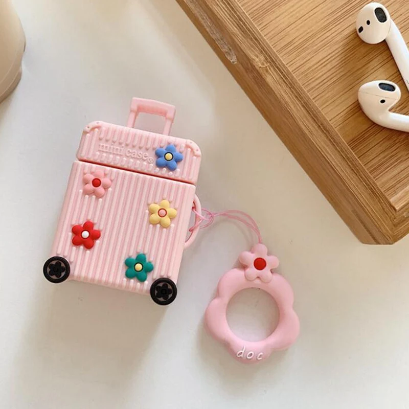 E3 Для AirPods чехол роскошный цветной простой силиконовый защитный чехол беспроводной чехол для наушников для Apple Airpods 2 коробка с ремешком на палец - Цвет: E3