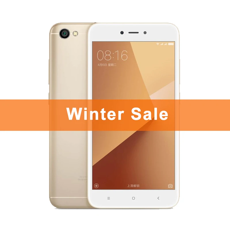 Мобильный телефон Xiaomi Redmi Note 5A с глобальной версией, 2 ГБ, 16 ГБ, четырехъядерный процессор Snapdragon 425, камера 5,5 МП, аккумулятор 3080 дюйма, мАч - Цвет: Gold(Winter Sale)