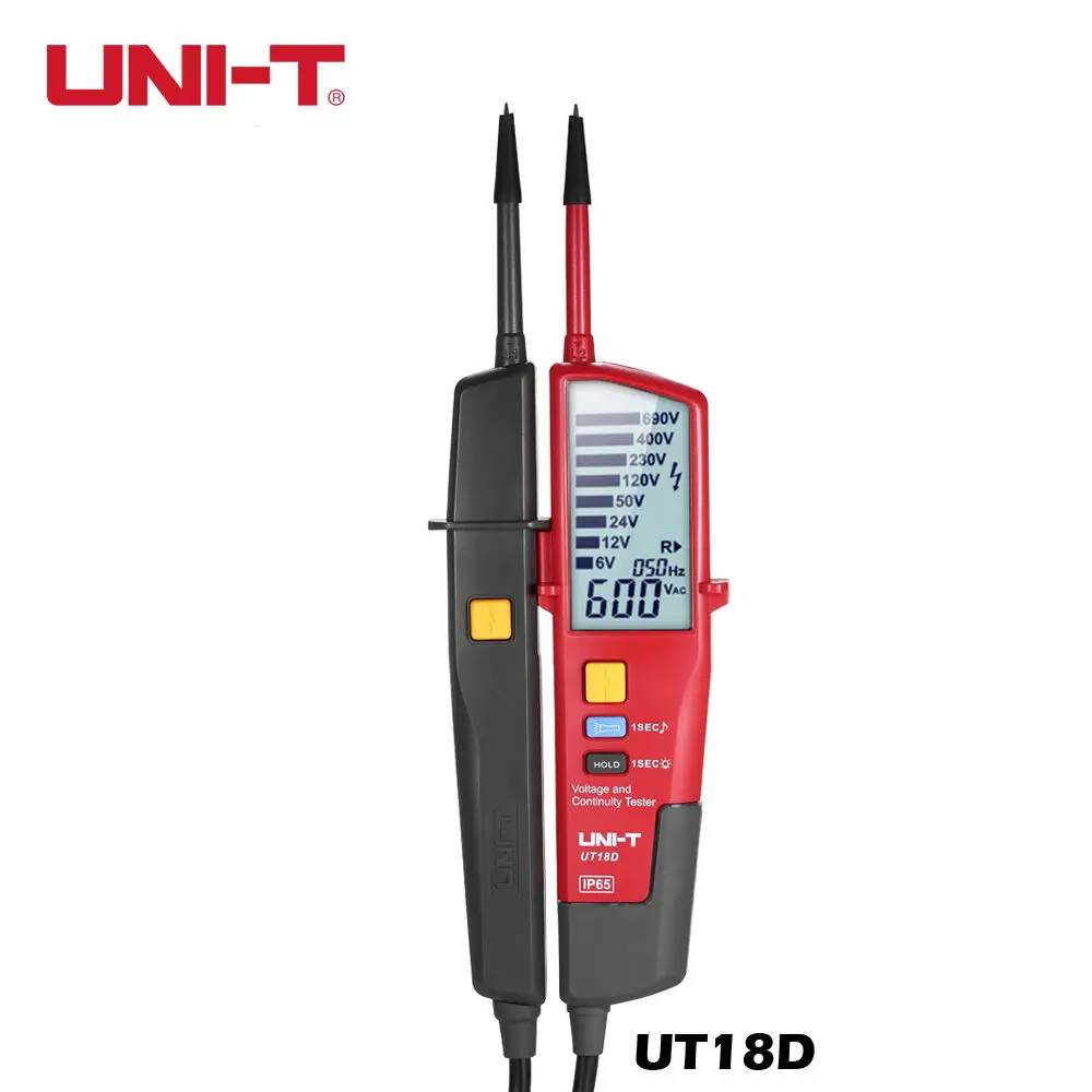 UT18D UNI-T UT18C/D Авто Диапазон напряжения Mater ручка непрерывности Тестер LCD подсветка Дата Код Тесты Самостоятельная проверка Вольт-детекторы ручка - Цвет: UT18D