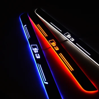 

LED Door Sill For ADI S3 8L1 8P1 1999-2012 S3 Convertible 2006-2019 Door Scuff Plate Pathway Welcome Light Car Accessories