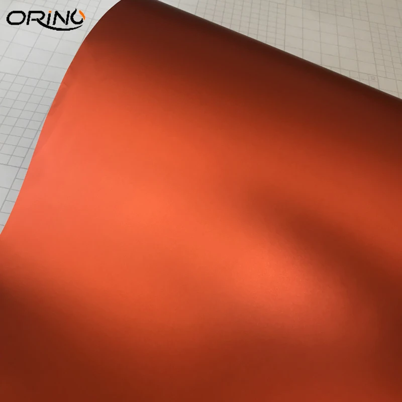 Orange Matte Metallic Vinyl Film Wrap-5