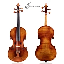 ¡40 y madera vieja europea! Violín maestro 4/4 copia de Antonio stradivara tono fuerte y profundo envío gratis puente AUBERT Estuche + arco(China)