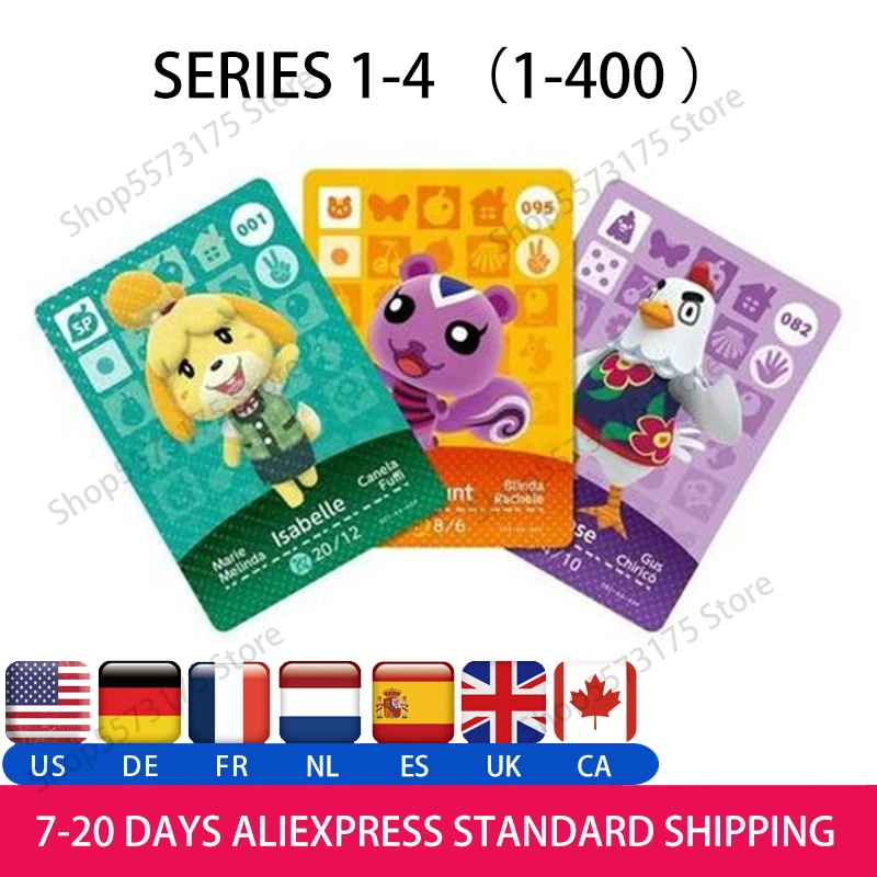 Animal Crossing Amiibo Card Cards Series 1/2/3/4 Work for NS Games（001 to 400）Amiibo Locks Nfc seeds |