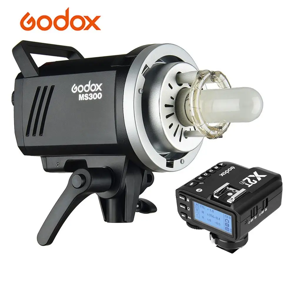 Godox MS300 студийная вспышка стробоскоп свет 300Ws + X2T F ttl Беспроводная триггер GN58 5600K | Фотовспышки -4000094706524