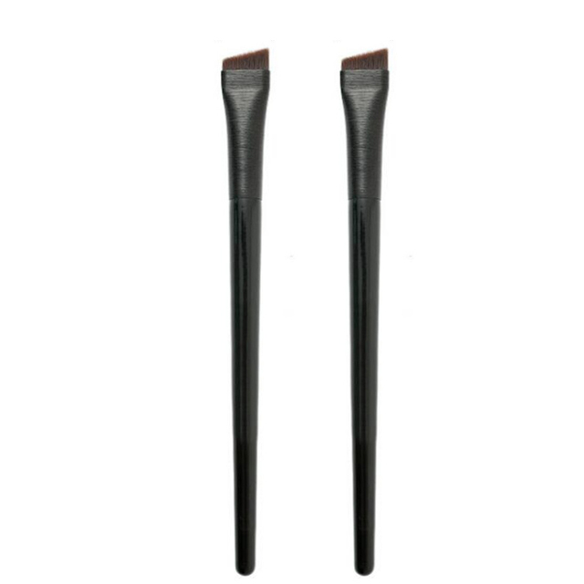 2pcs/set Brow Contour Brush Eyebrow Eyeliner Brush Portable Small Angled Eyebrow Liner Brush Women Makeup Cosmetic Tools