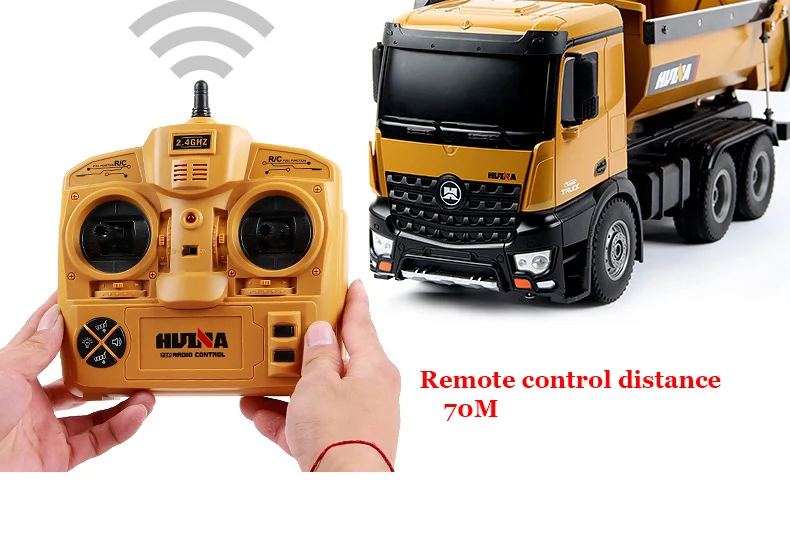 Горячая Распродажа HUINA 1573 1/14 ScaleCAR 2,4 GHz RC демпинг грузовик с дистанционным управлением инженерные игрушки для детей подарок для мальчиков