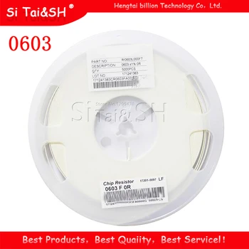

5000 Pcs 0603 SMD 1/8W chip resistor resistors 0 ohm ~ 10M ohm 0R 1K 4.7K 4K7 10K 100K