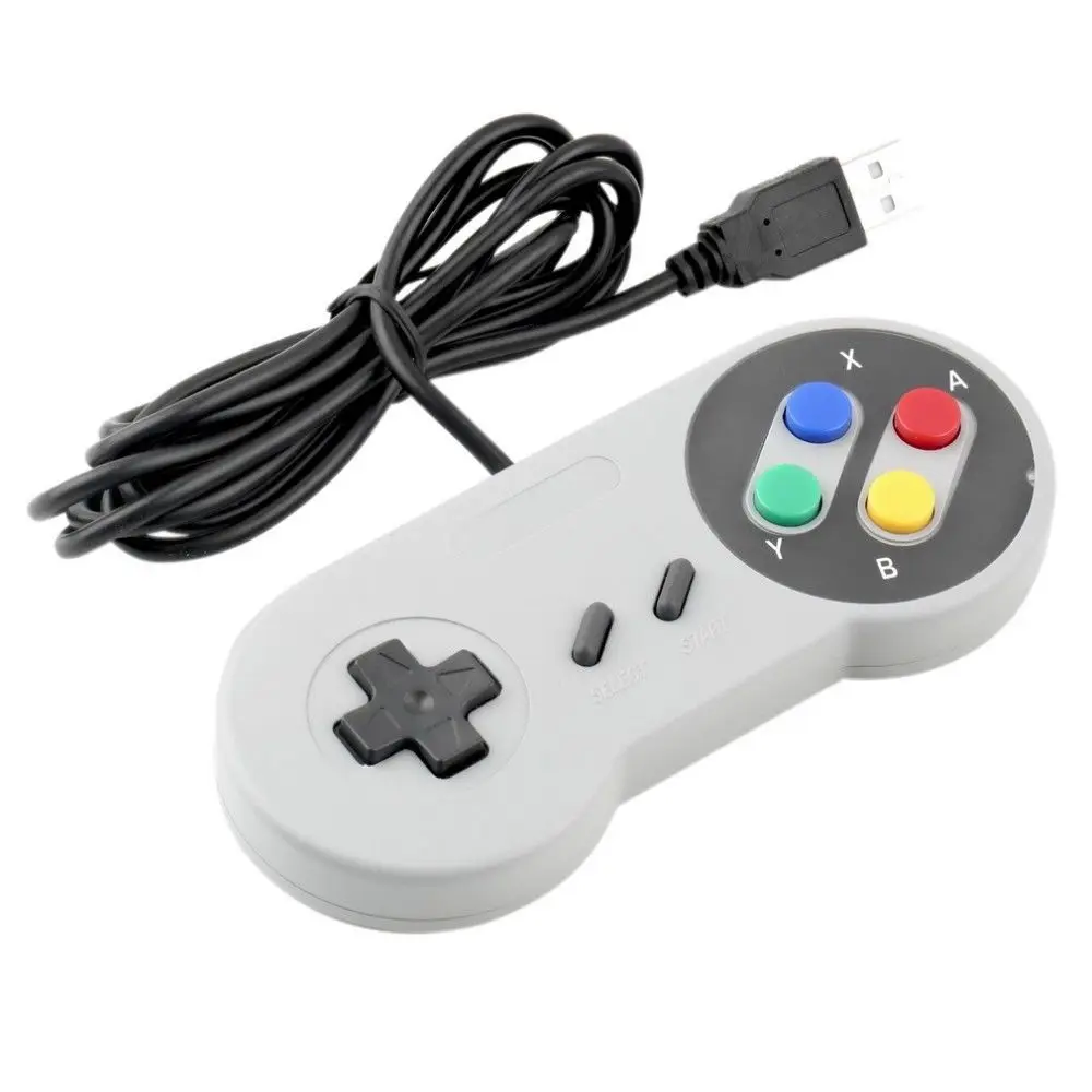 USB джойстик, геймпад для nintendo SNES, игровой коврик для Windows PC, компьютерный игровой джойстик, ручка управления, джойстик для геймера - Цвет: Белый