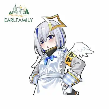 

EARLFAMILY 13cm x 10.5cm for Amane Kanata Angel Wings Hololive VAN Scratch-Proof Car Stickers Surfboard Windshield Trunk Decal
