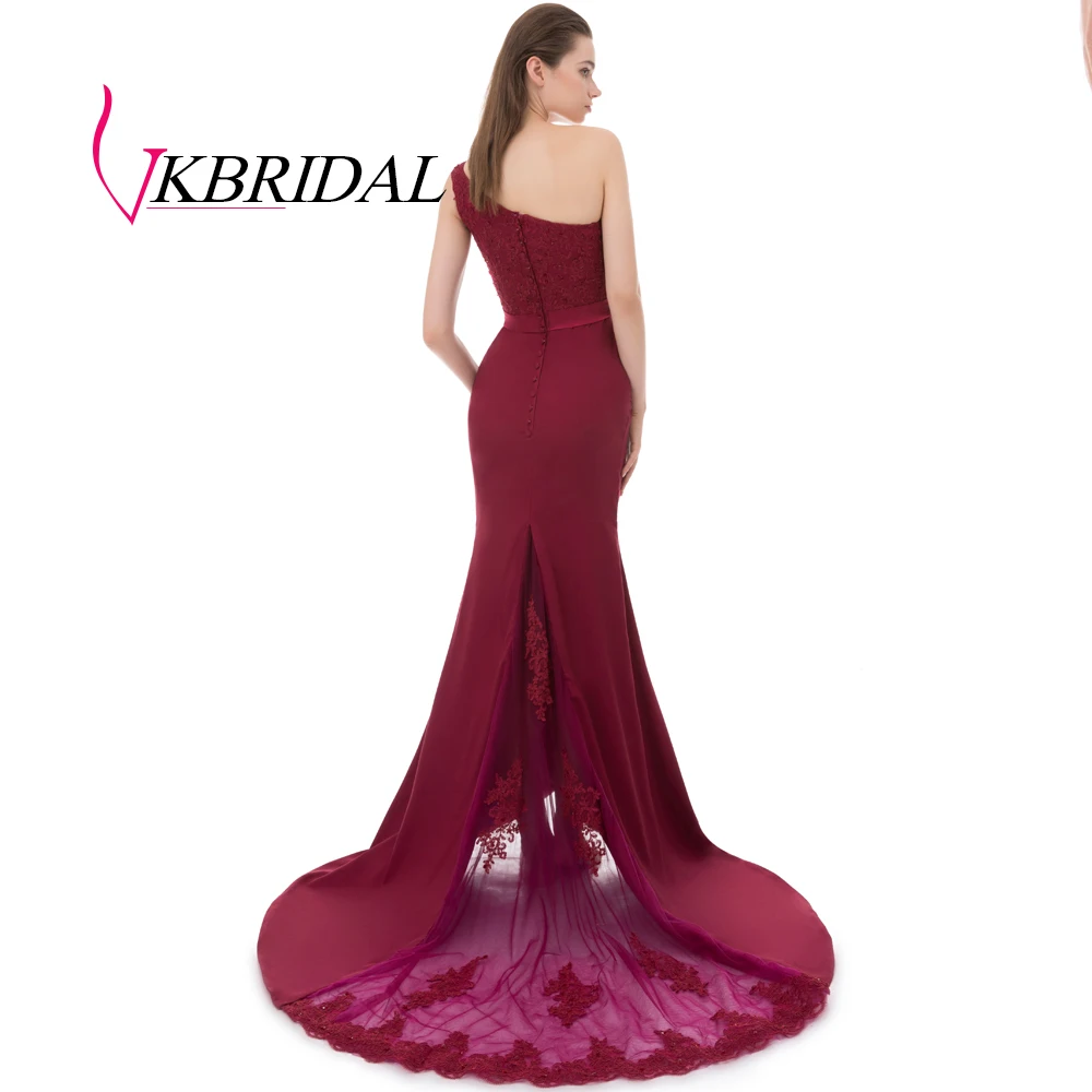 VKBRIDAL платья для подружки невесты, украшенные бисером для пригласительные на свадьбу новые кружевные аппликации Формальные платье русалки халат hond'honneur