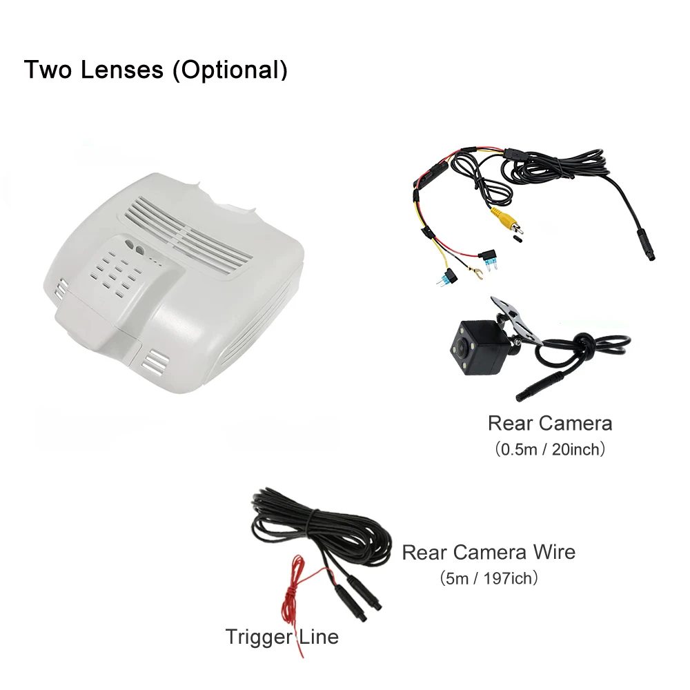 Gray Double Camera Автомобильный регистратор DVR видеорегистратор камера Wifi цифровой видеорегистратор для Mercedes Benz CLS Class W218 CLS350 CLS400 CLS500 CLS63 - Название цвета: Gray Double Camera