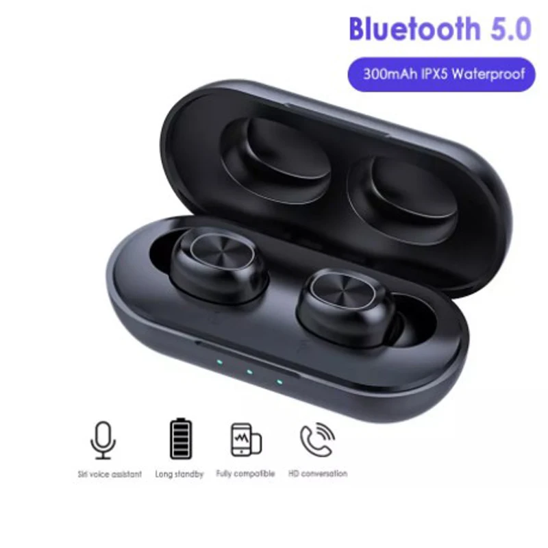 B5 Wireless Headphone TWS Bluetooth Earphone Wireless Earphones 9D Stereo Sport Wireless Headphones Earbuds 300mAh Power Bank
