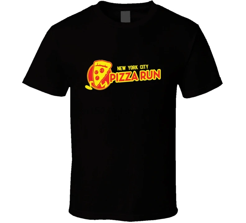 NYC Pizza Run футболка Нью-йоркс соус бег черный красный Мечта пиццы Bae Tee |