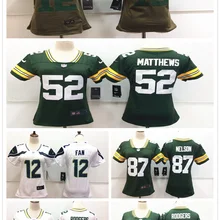 Женские зеленые Bay Aaron Rodgers Clay Matthews Jordy футболки Nelson для женщин
