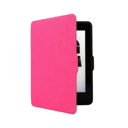 Защитная крышка для Kindle Voyage Обложка 6 дюймов Amazon электронная книга защита из искусственной кожи чехол - Цвет: rosy