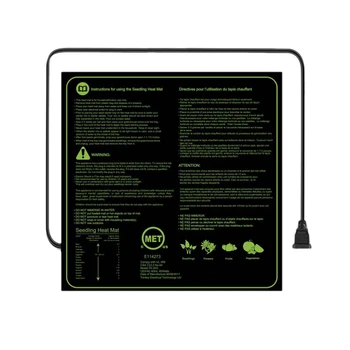 

20x20 Inch Seedling Heating Mat Plant Seed Germination Propagation Starter Vegetable Garden Flower Garden Tools Pad US Plug