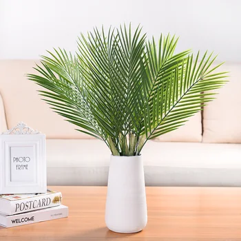

60cm7 Forks Artificial Palm Tree Tropical Rare Plants Green Plastic Phoenix Bamboo Desktop Fake Plants Hotel Office Home Decor