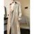 DEAT Woman Trench Coat Champagne Solid Silkly Long Sleeve With Sashes Loose Minimalist High Street New Autumn Fashion 7