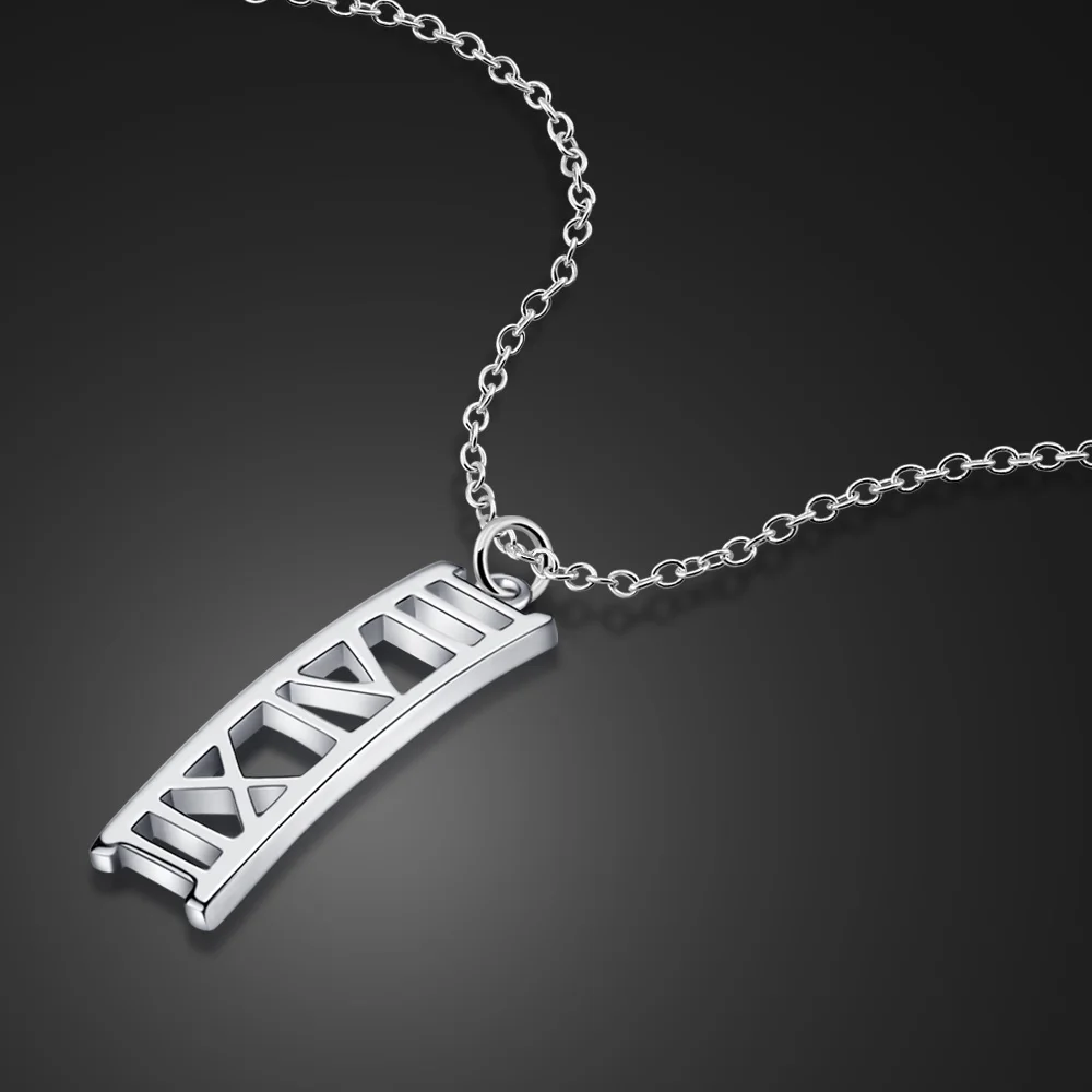 

Цепочка-чокер женская из серебра 100% пробы с римскими цифрами