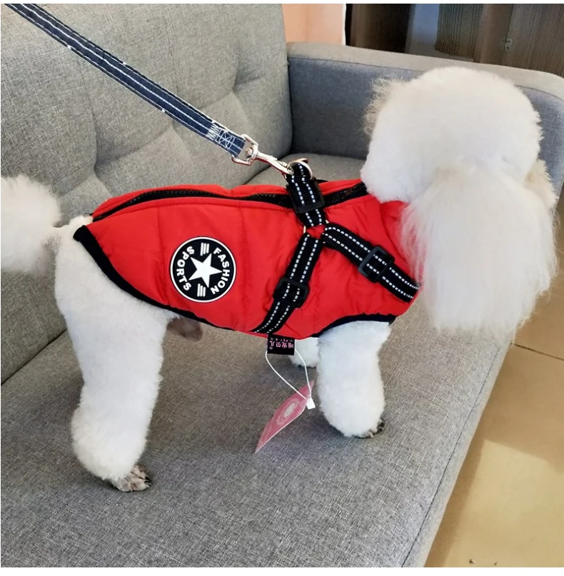Smartpet Winter Pet Dog Clothes Super Warm Jacket Thickening Cotton Coat Waterproof Dog Ski Suit Outfit For Small Medium Dogs