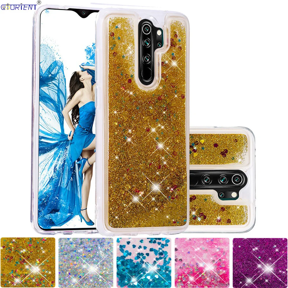 Милый силиконовый мягкий чехол для Xiaomi Redmi Note 8 Pro блестящий динамический Жидкий с
